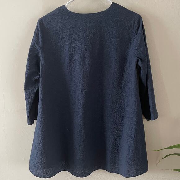 Ter Et Bantine Swing Top Womens 4 Blue Lagenlook Minimalist Casual Basic Simple - Picture 2 of 7